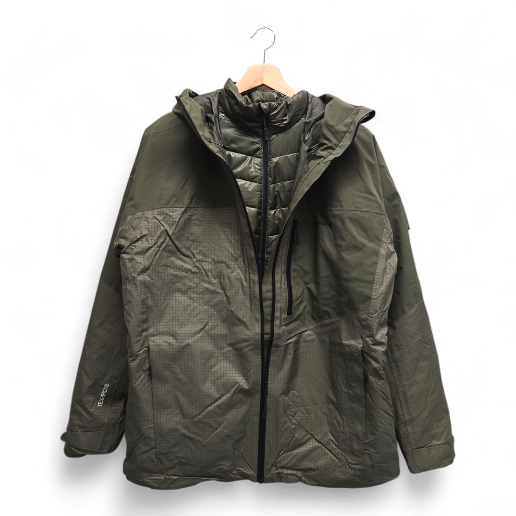 Jack Wolfskin Men's Athletic 5-in-1 Winter Jacket Medium Green NWT