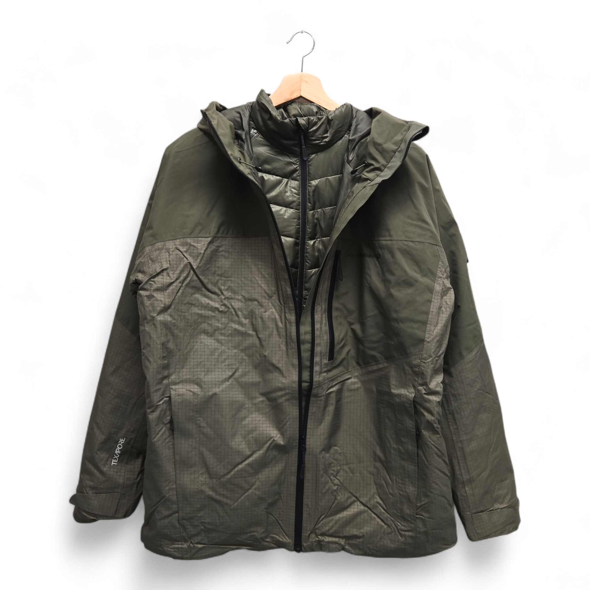 Jack Wolfskin Men's Athletic 5-in-1 Winter Jacket Medium Green NWT