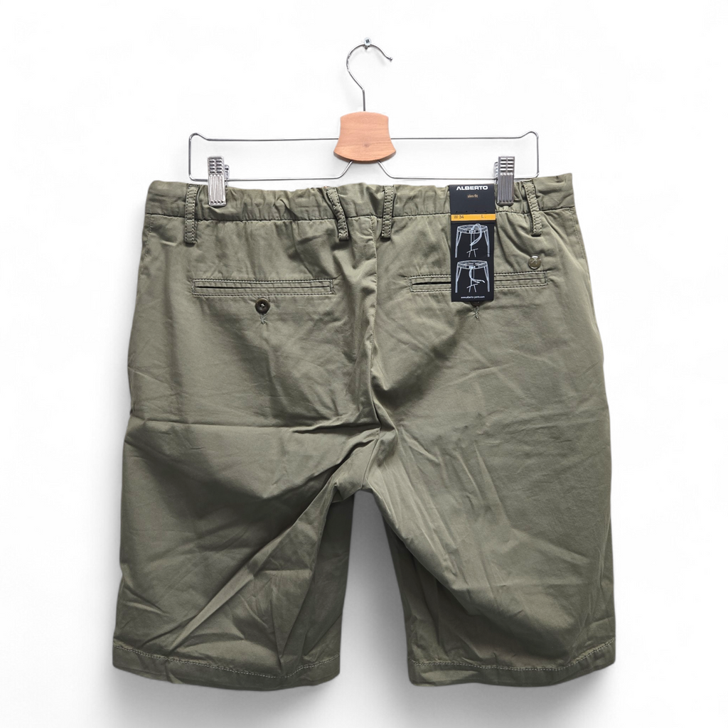 Alberto Men's Jump-K Slim Fit Solid Golf Shorts Size 34 Green NWT