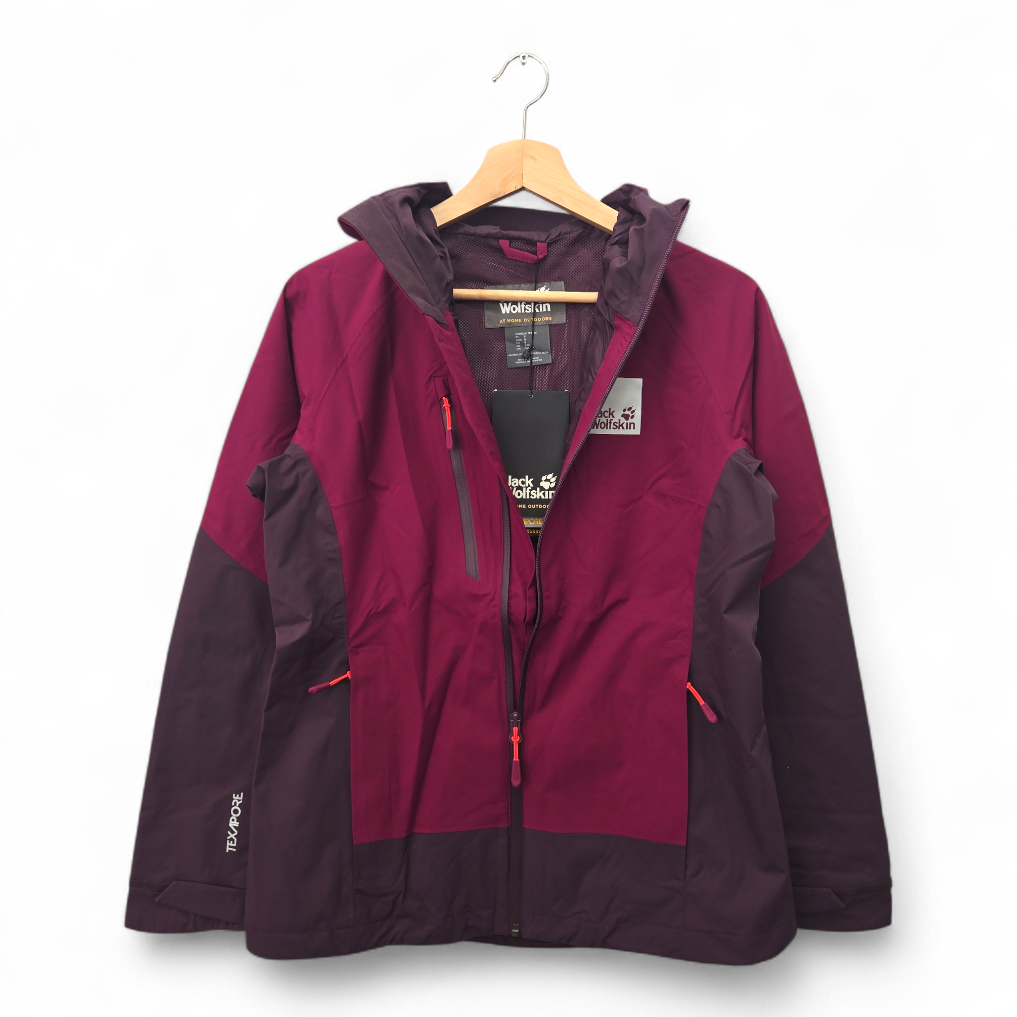 Jack Wolfskin Women’s Eagle Peak 2-Layer Outerwear Rain Jacket Small Purple NWT