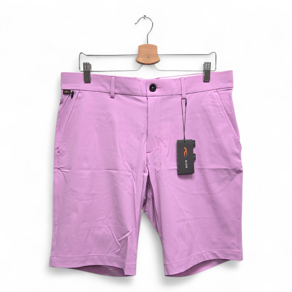 Kjus Men's Iver Regular Fit Solid Golf Shorts Size 38 Purple NWT