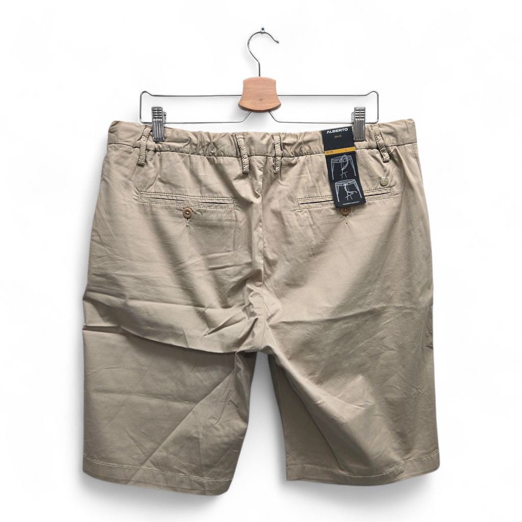 Alberto Men's Jump-K Slim Fit Solid Golf Shorts Size 36 Beige NWT