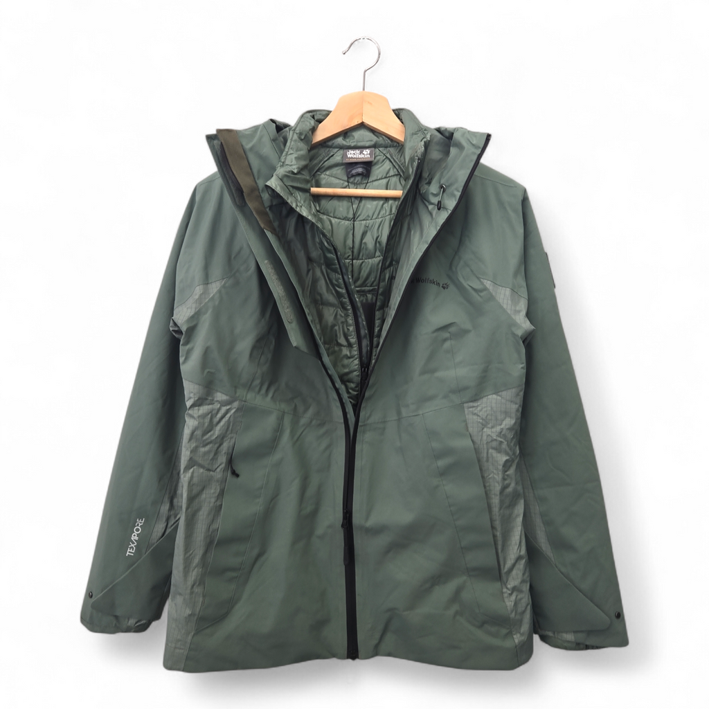 Jack Wolfskin Women’s Athletic 5 in 1 Outerwear Jacket Small Green NWT