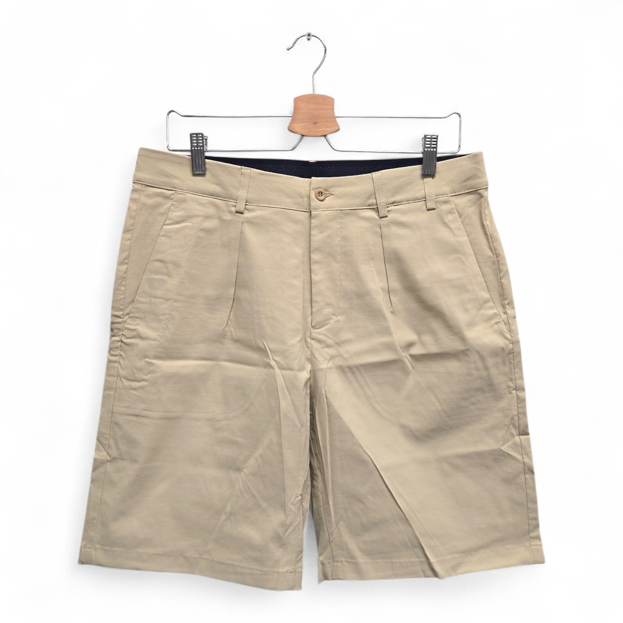 Chervo Men's Bermuda Gerardo Performance Solid Golf Shorts Size 36 Beige NWT