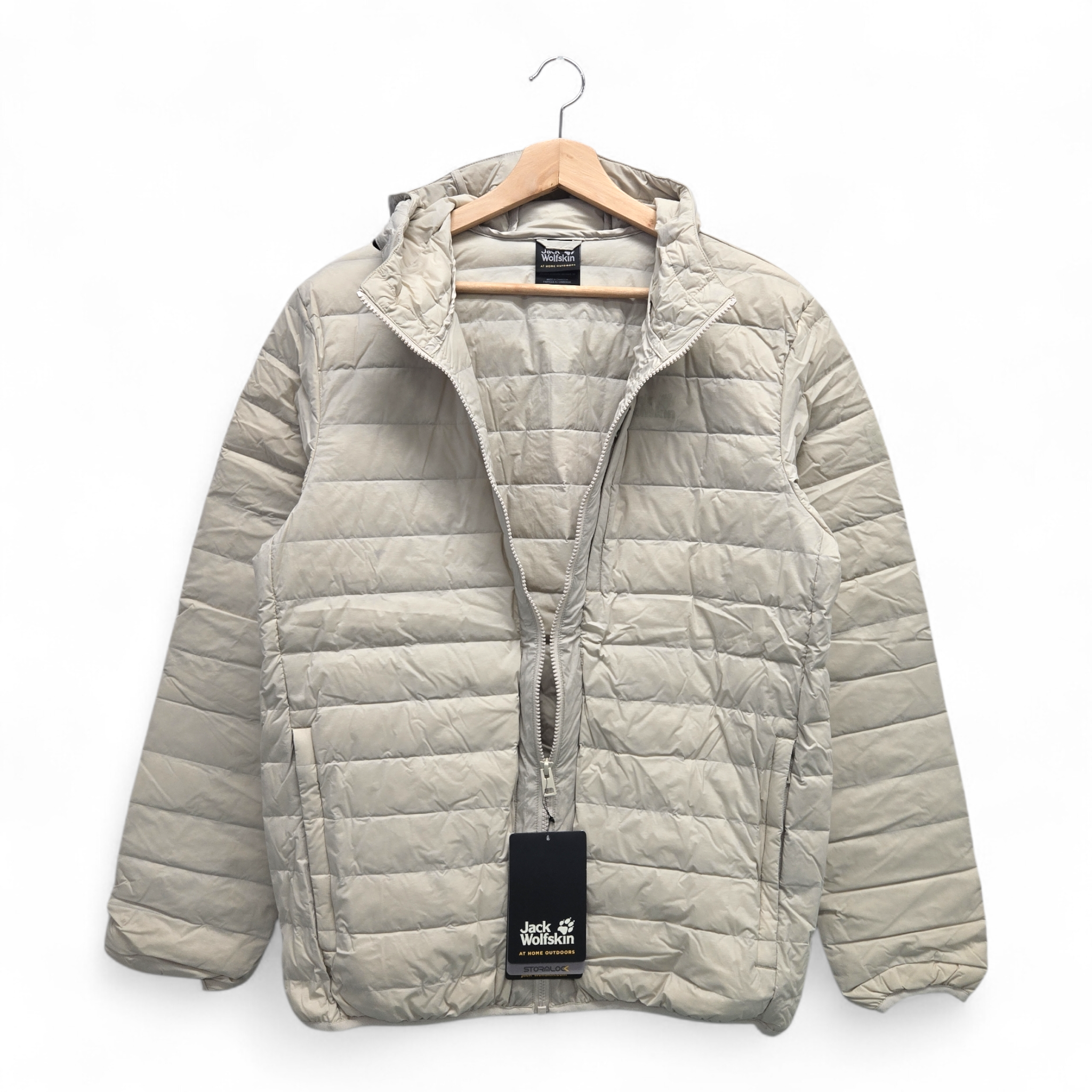 Jack Wolfskin Men’s Glowing Mountarin Down Jacket Medium Cream NWT