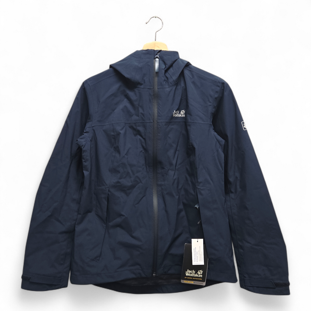 Jack Wolfskin Women’s JWP Shell Waterproof Jacket Small Navy NWT