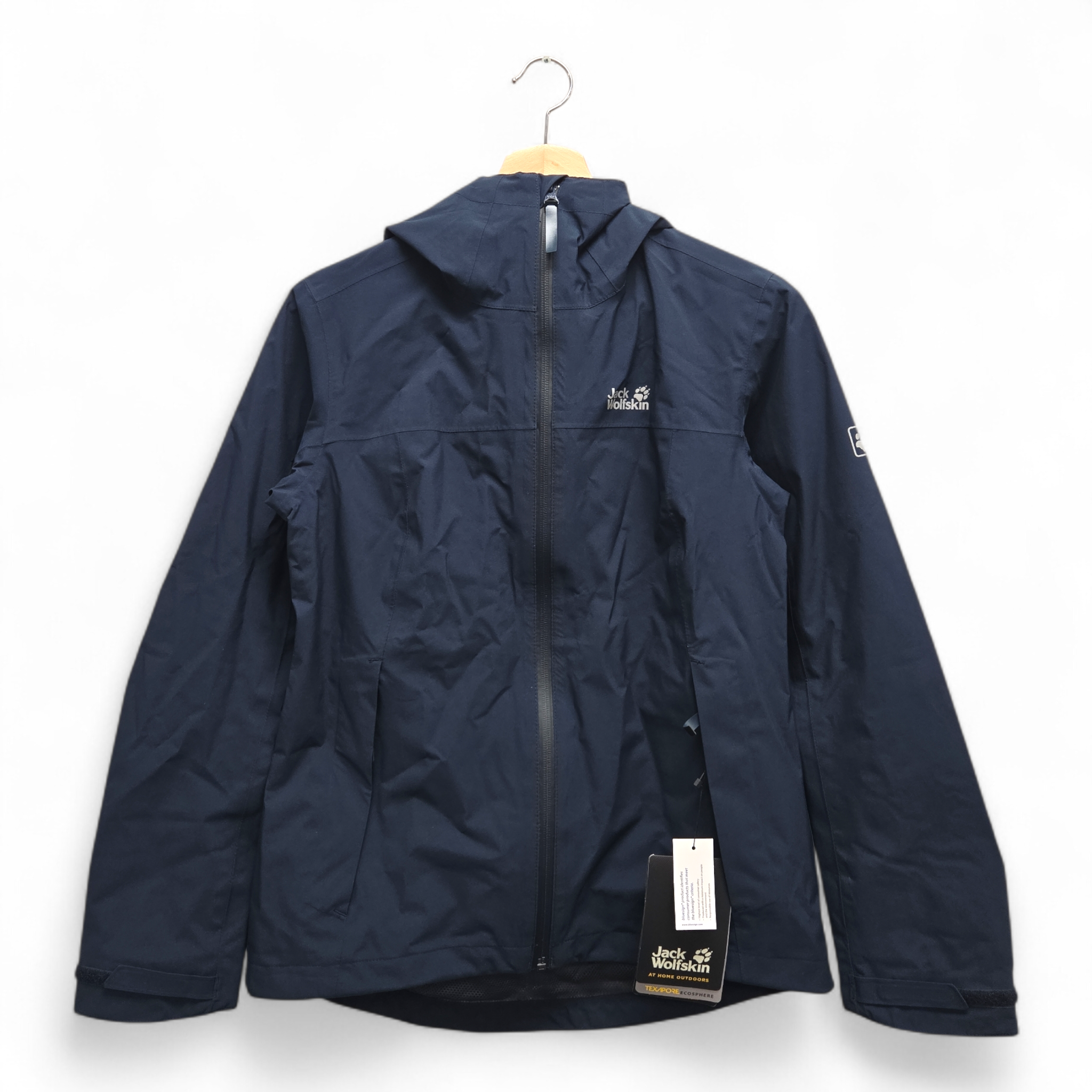 Jack Wolfskin Women’s JWP Shell Waterproof Jacket Small Navy NWT