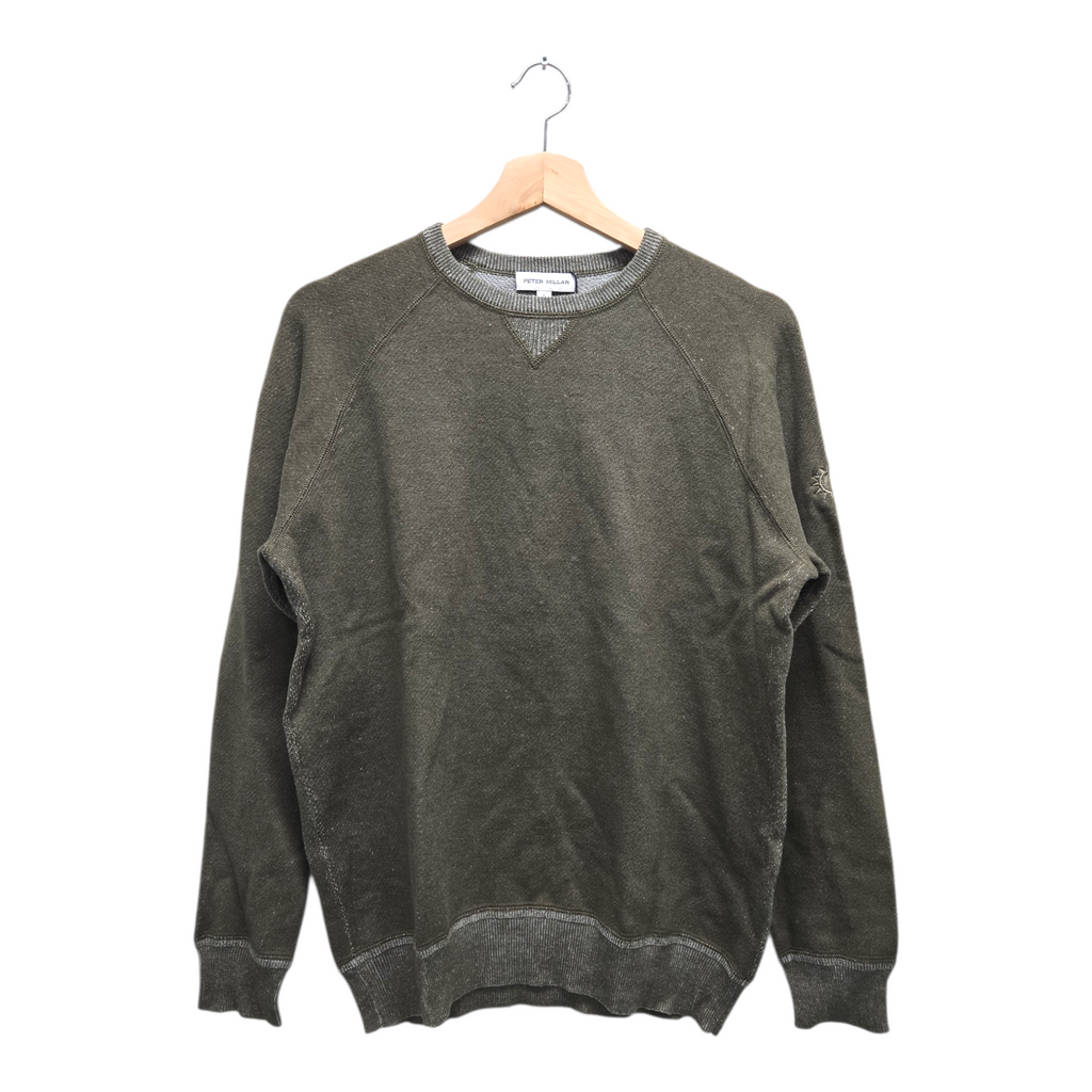 Peter Millar Men’s Hartford Crew Solid Golf Sweater Small Green NWT