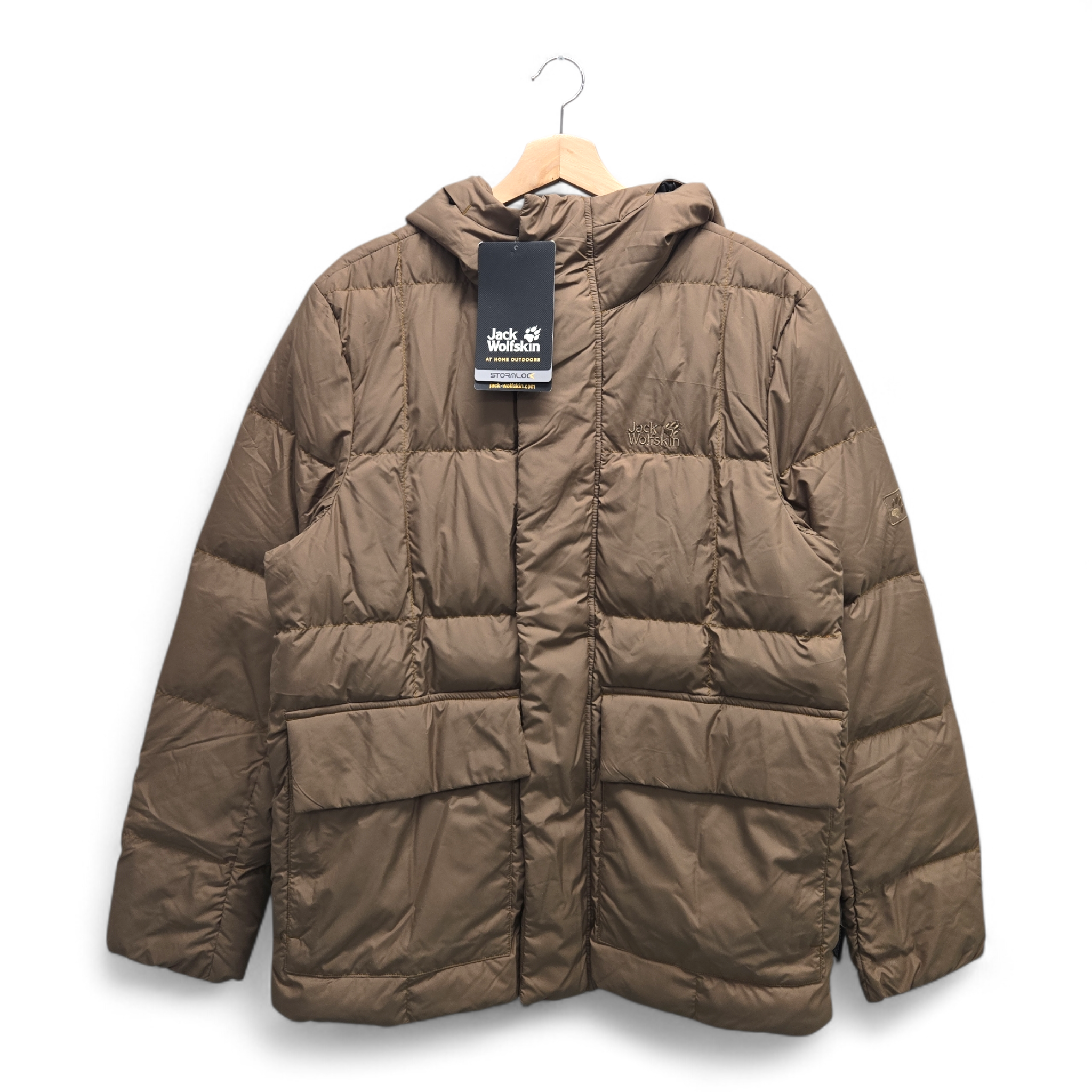 Jack Wolfskin Men’s Frozen Lake Down Jacket Medium Brown NWT