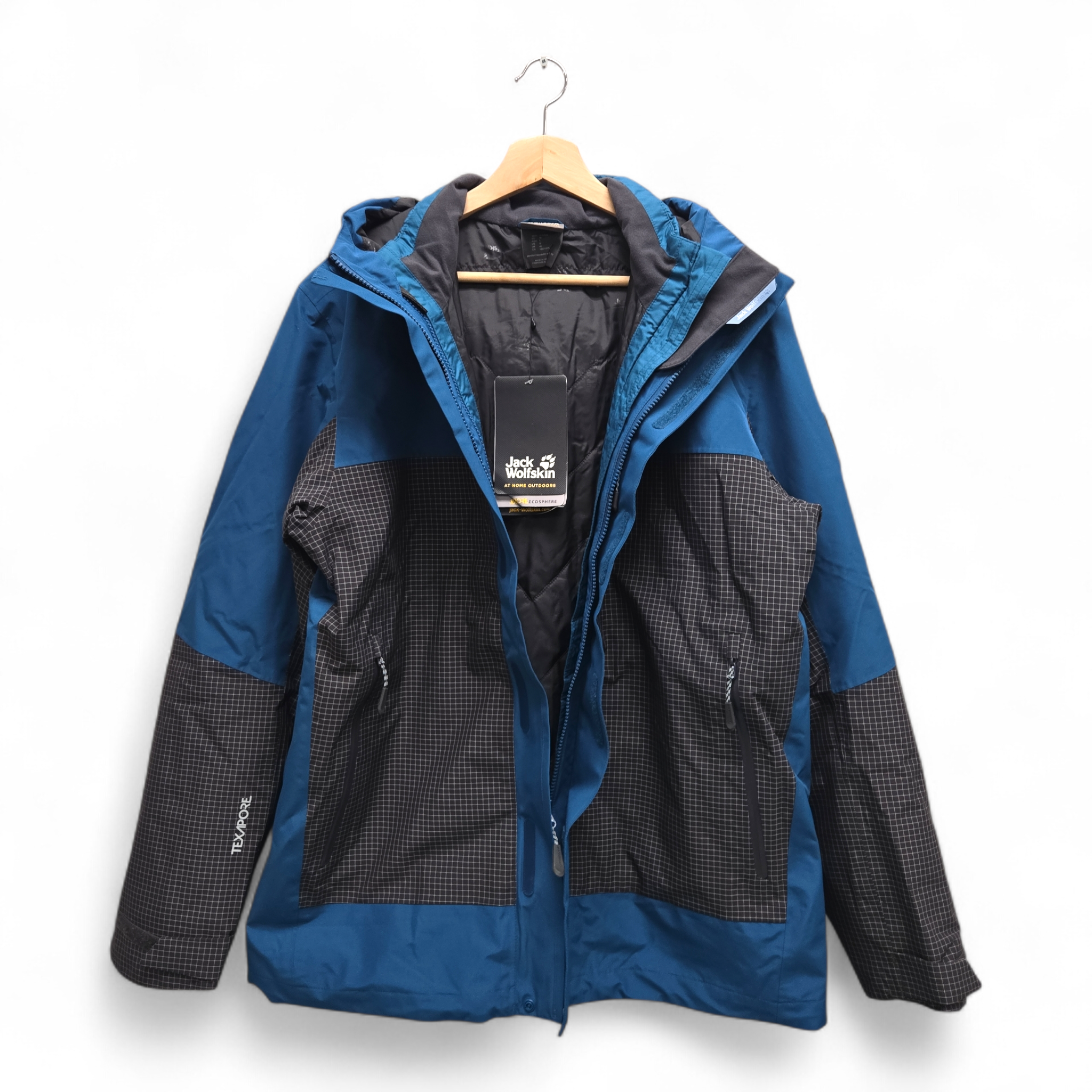 Jack Wolfskin Men's DNA Supernova 3-in-1 Waterproof Jacket Medium Multicolor NWT