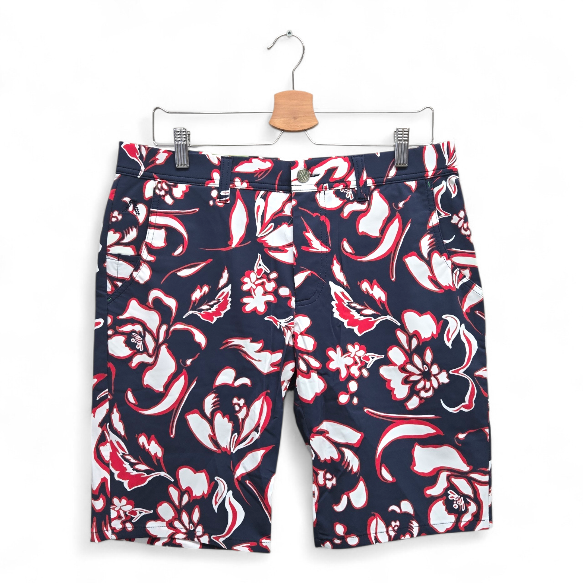 Alberto Men's Earine Floral Regular Fit Golf Shorts Size 33 Multicolor NWT
