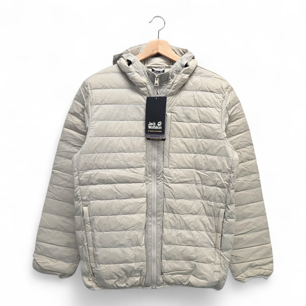 Jack Wolfskin Men’s Glowing Mountarin Down Jacket Medium Cream NWT