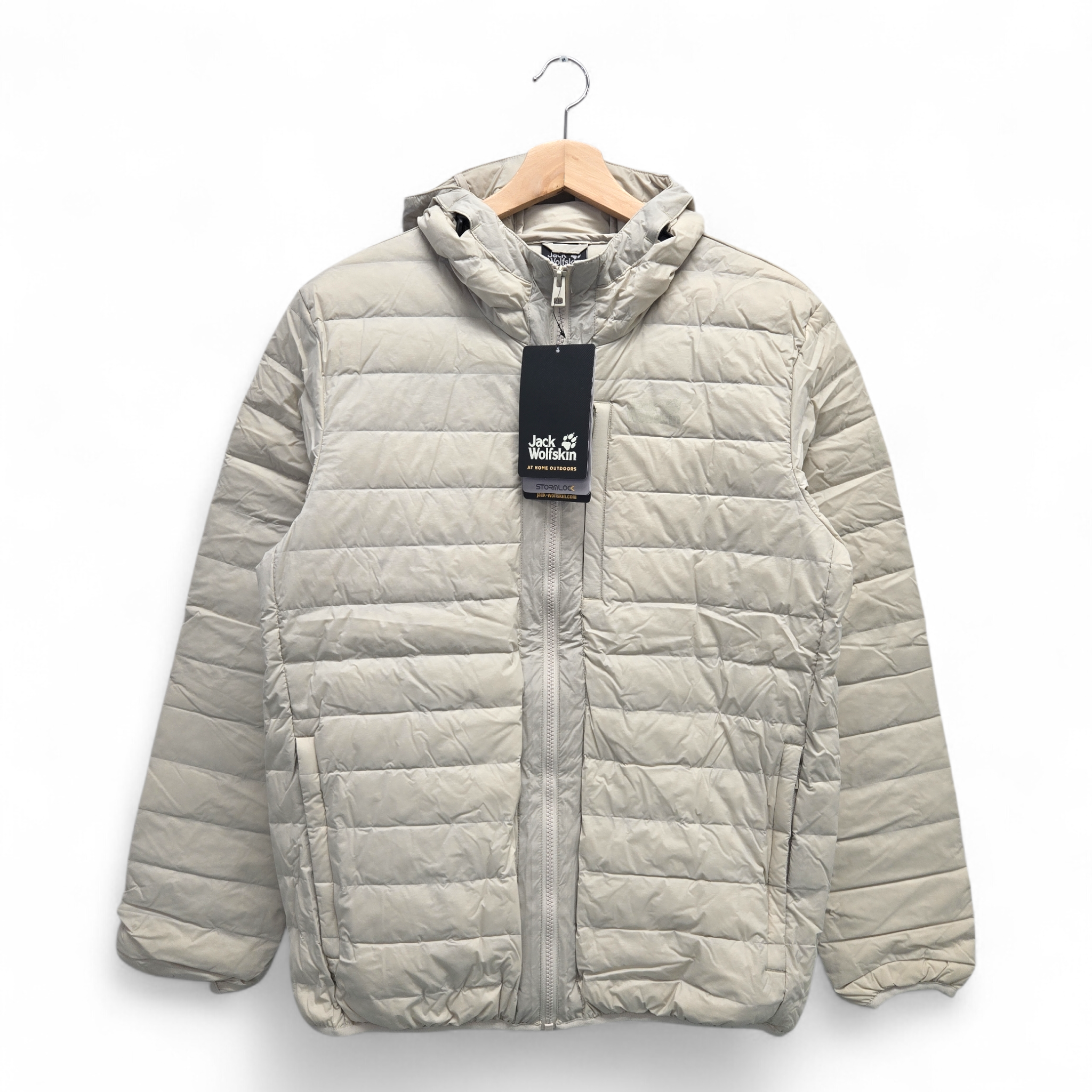 Jack Wolfskin Men’s Glowing Mountarin Down Jacket Medium Cream NWT