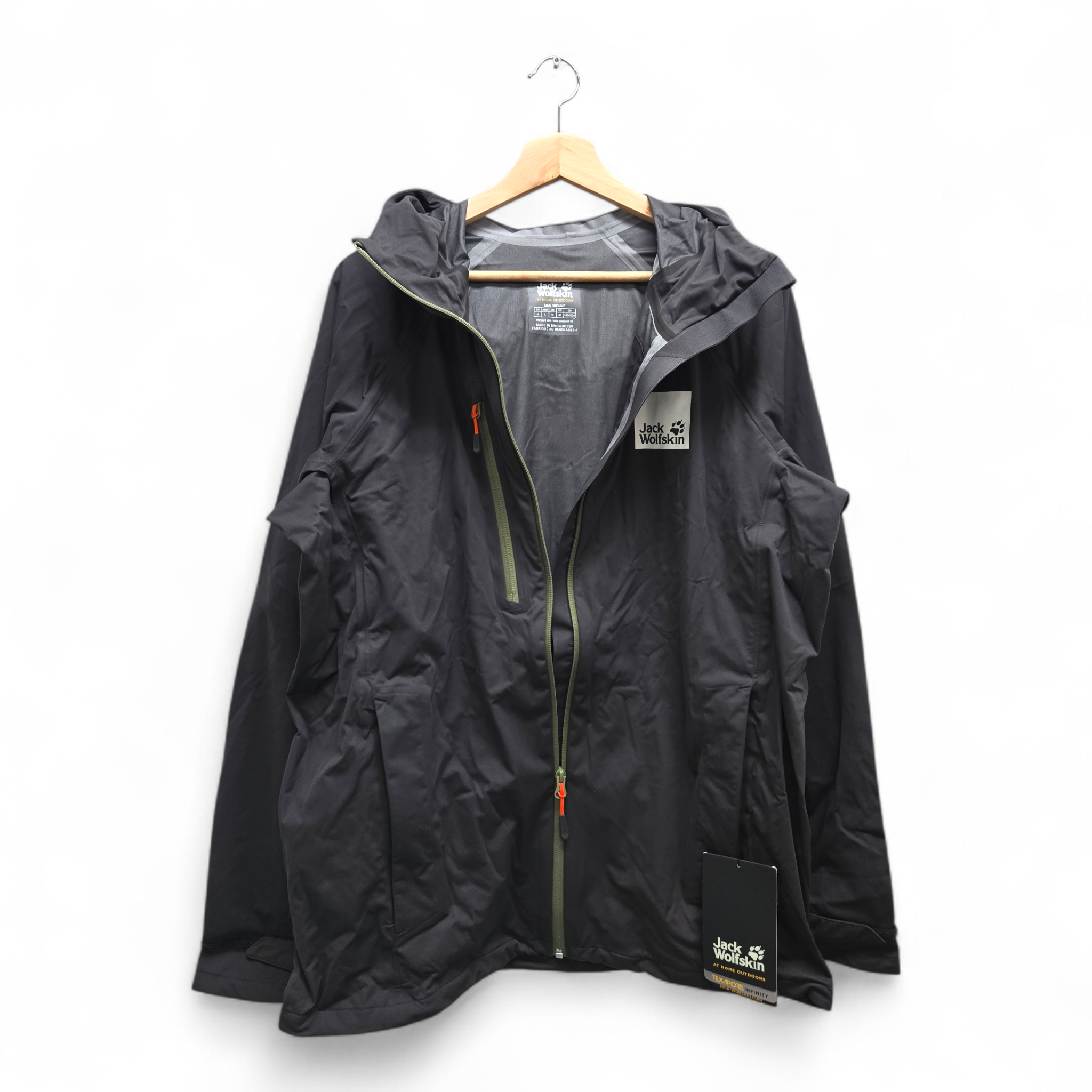 Jack Wolfskin Men’s Taped 3L Eagle Peak Jacket Medium Gray NWT