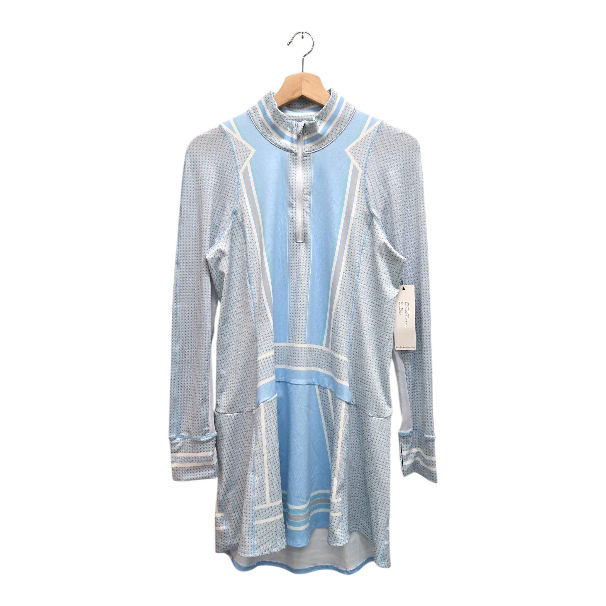 Lucky In Love Women’s Venitian Tile Long Sleeve Golf Dress Small Multicolor NWT