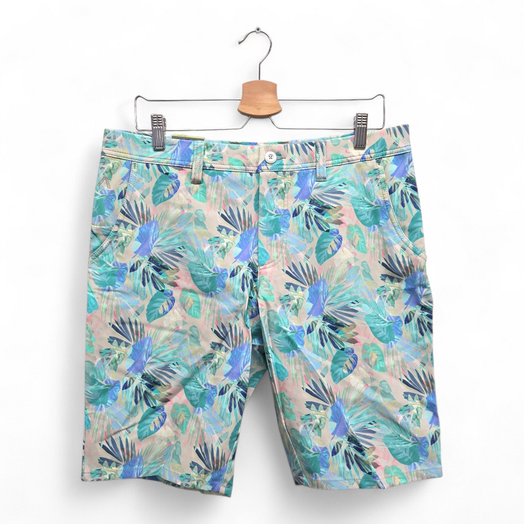 Alberto Men's Earine Jungle Print Regular Fit Golf Shorts Size 34 Multicolor NWT