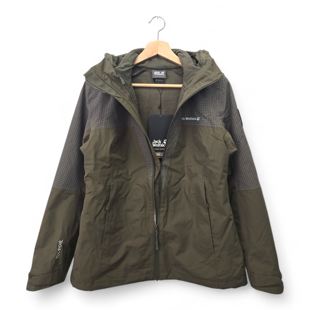 Jack Wolfskin Women’s DNA Concept 3 in 1 Outerwear Jacket Small Green NWT
