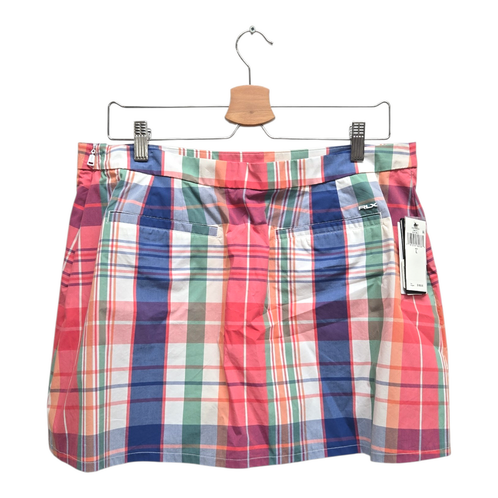 Ralph Lauren RLX Women’s Plaid Golf Skort Large Multicolor NWT