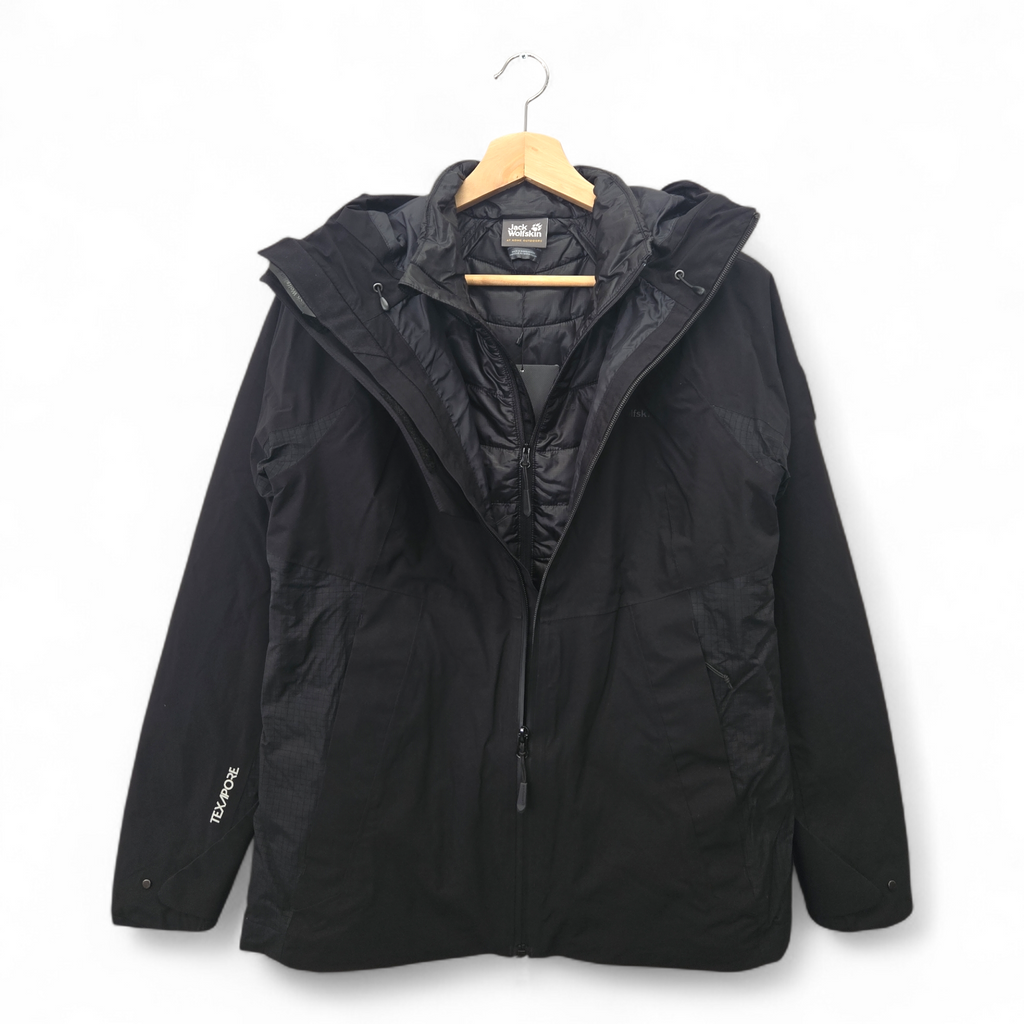 Jack Wolfskin Women’s Athletic 5 in 1 Outerwear Jacket Small Black NWT