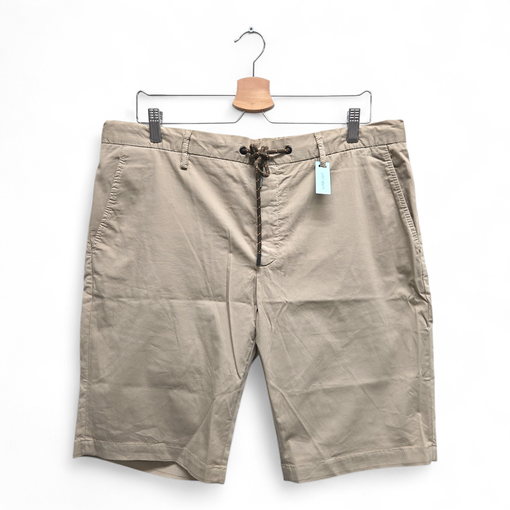 Alberto Men's Jump-K Slim Fit Solid Golf Shorts Size 36 Beige NWT