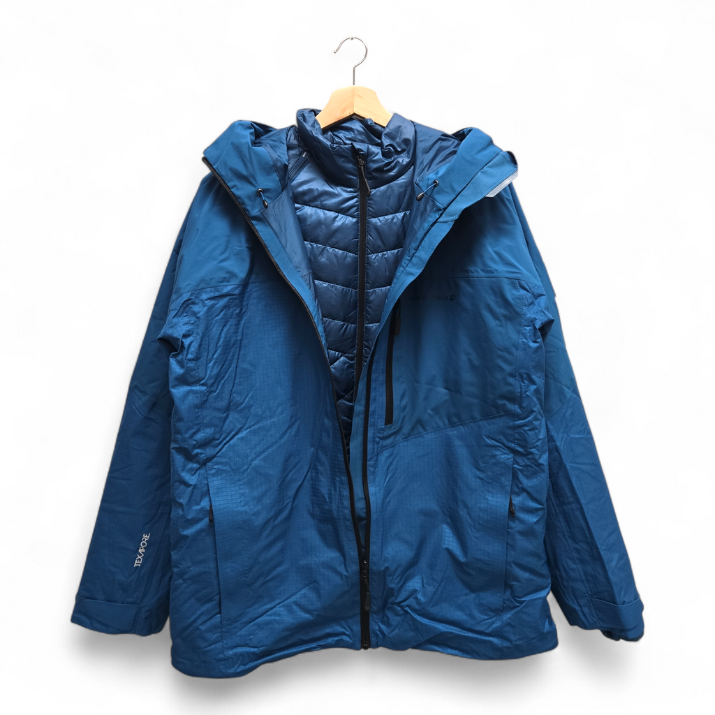 Jack Wolfskin Men's Athletic 5-in-1 Winter Jacket Medium Blue NWT