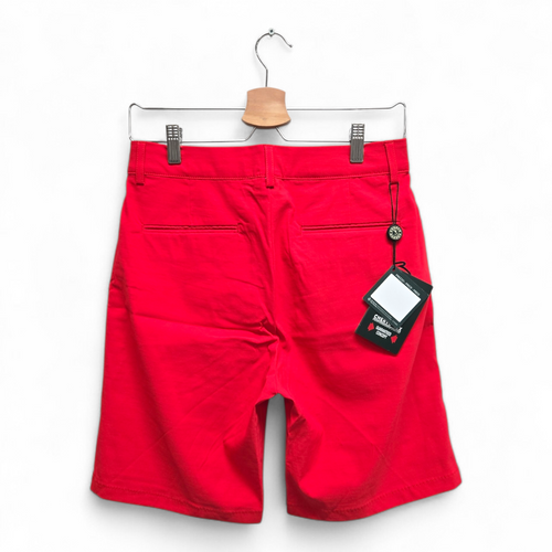 Chervo Men's Bermuda Gerardo Performance Solid Golf Shorts Size 30 Red NWT