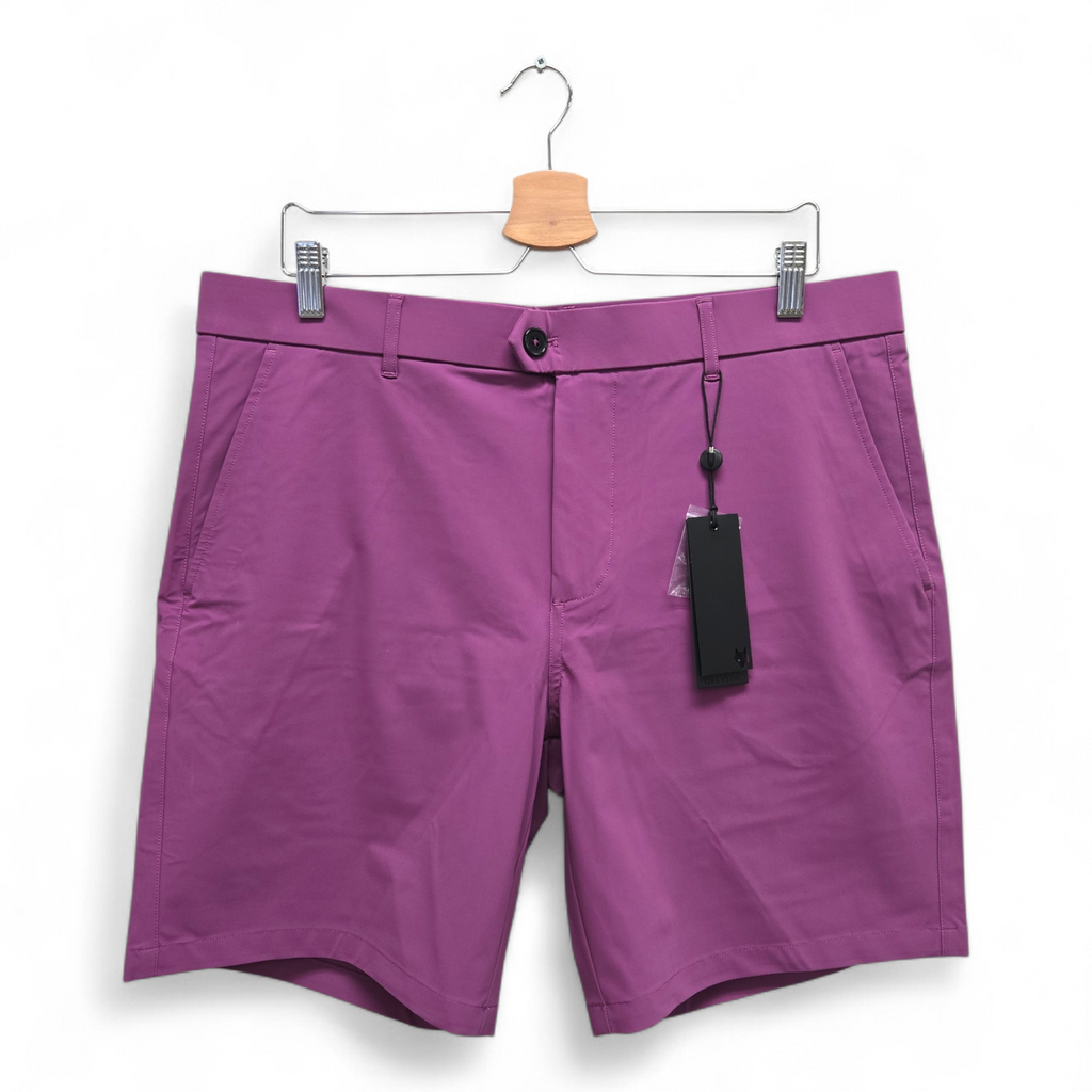 Greyson Men's Montauk Performance Solid Golf Shorts Size 36 Purple NWT