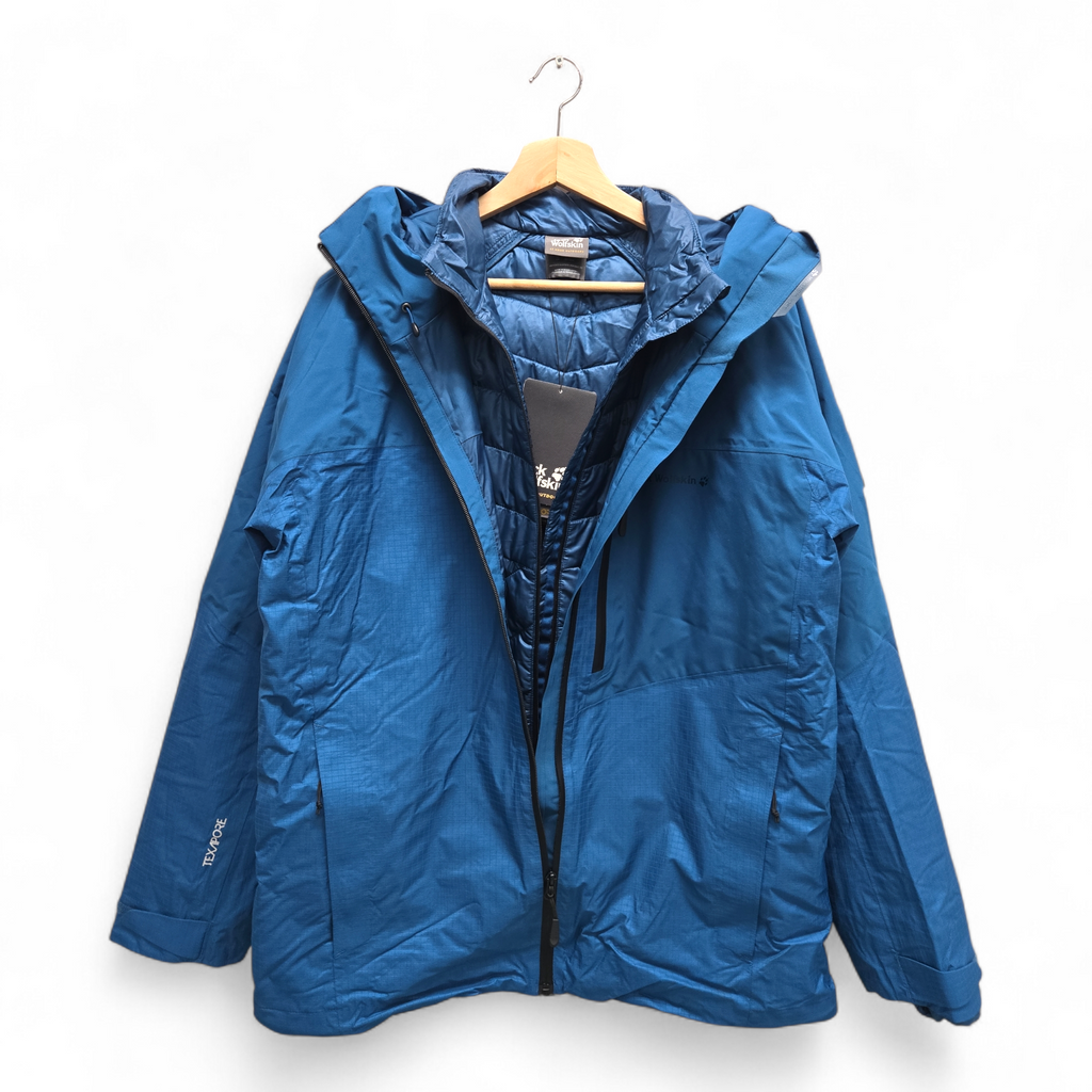 Jack Wolfskin Men's Athletic 5-in-1 Winter Jacket Medium Blue NWT