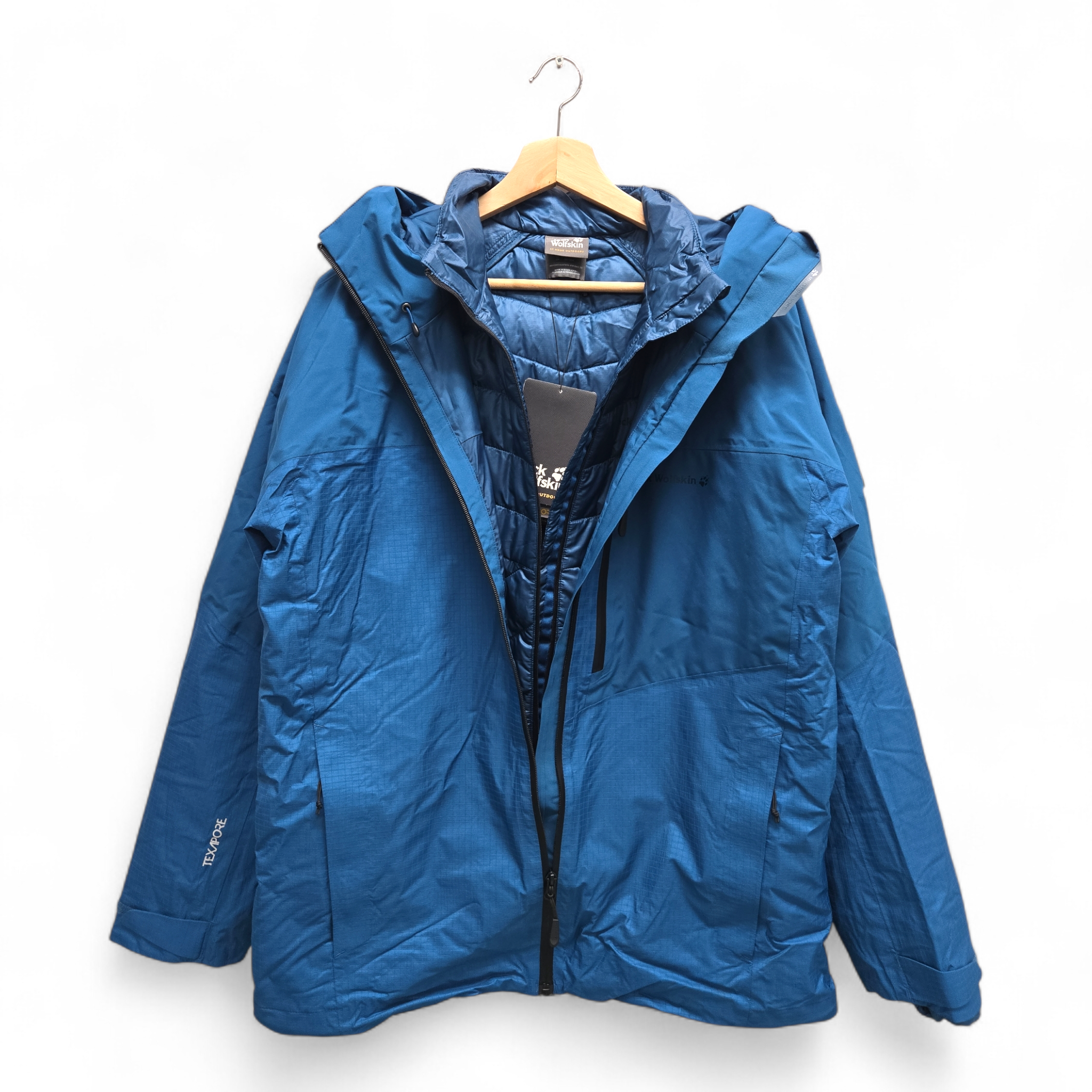 Jack Wolfskin Men's Athletic 5-in-1 Winter Jacket Medium Blue NWT