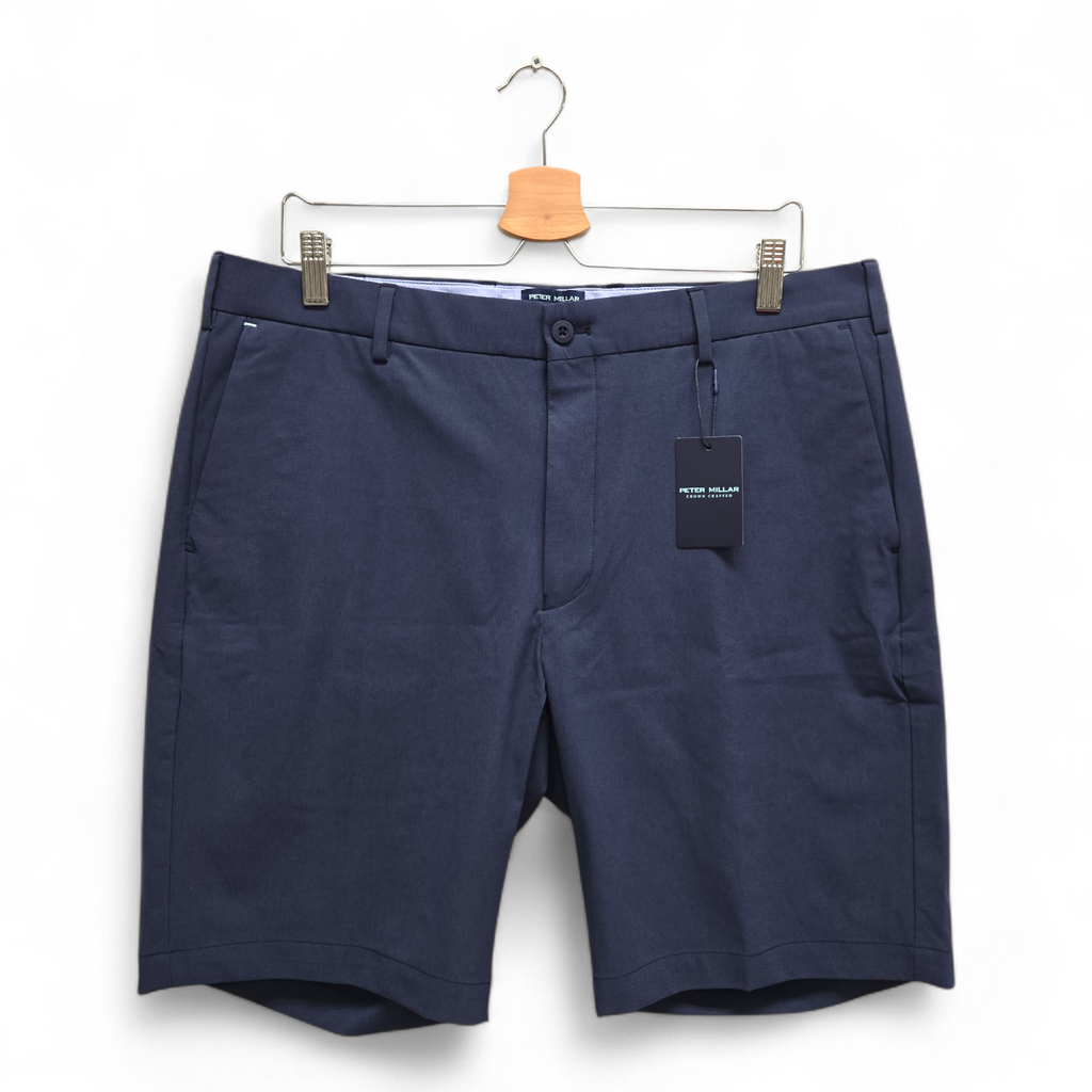 Peter Millar Men's Surge Performance Solid Golf Shorts Size 36 Blue NWT