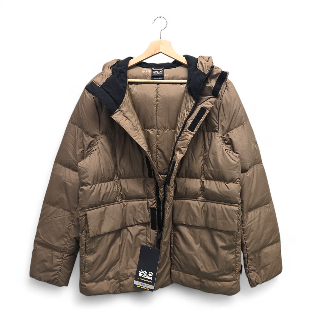 Jack Wolfskin Men’s Frozen Lake Down Jacket Medium Brown NWT