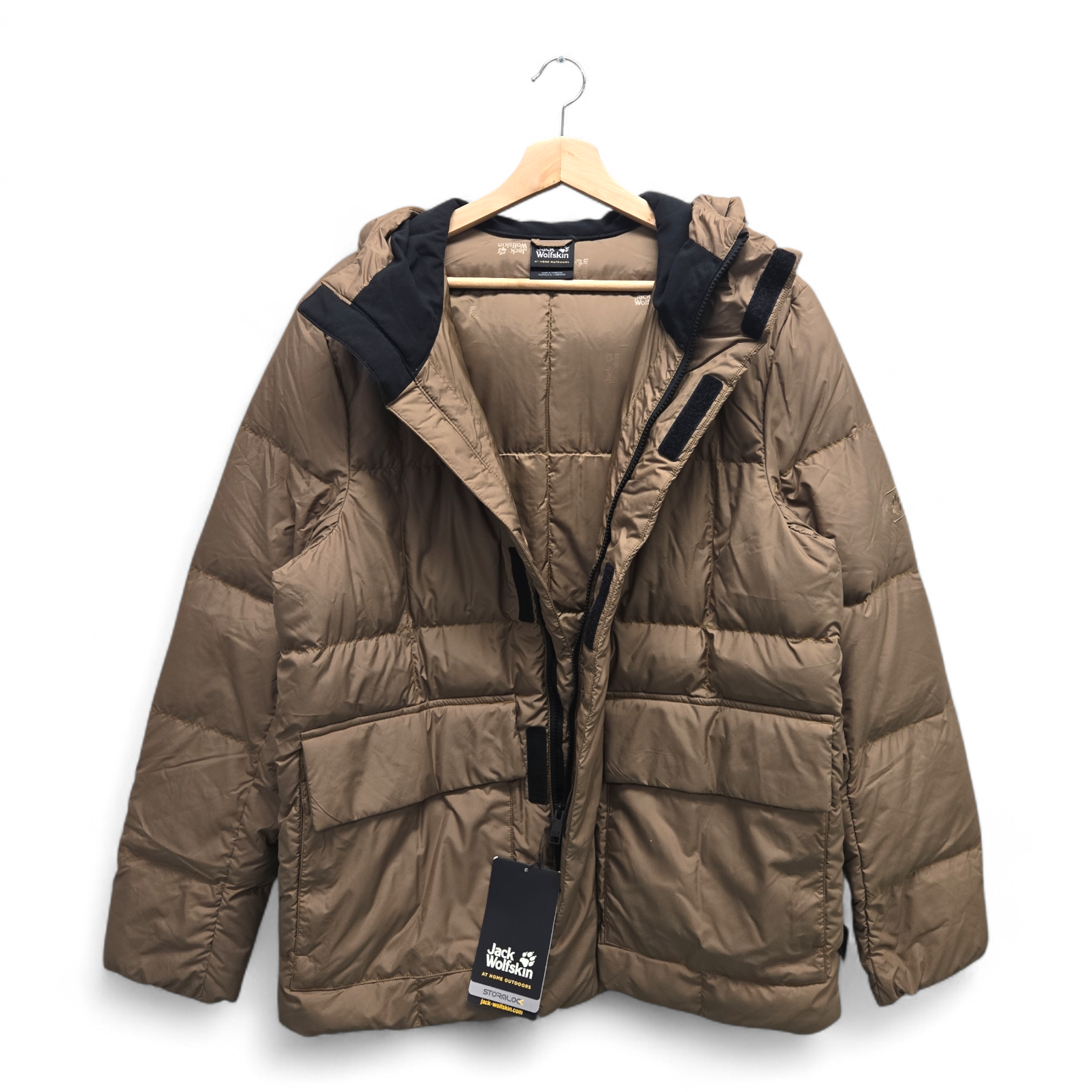 Jack Wolfskin Men’s Frozen Lake Down Jacket Medium Brown NWT