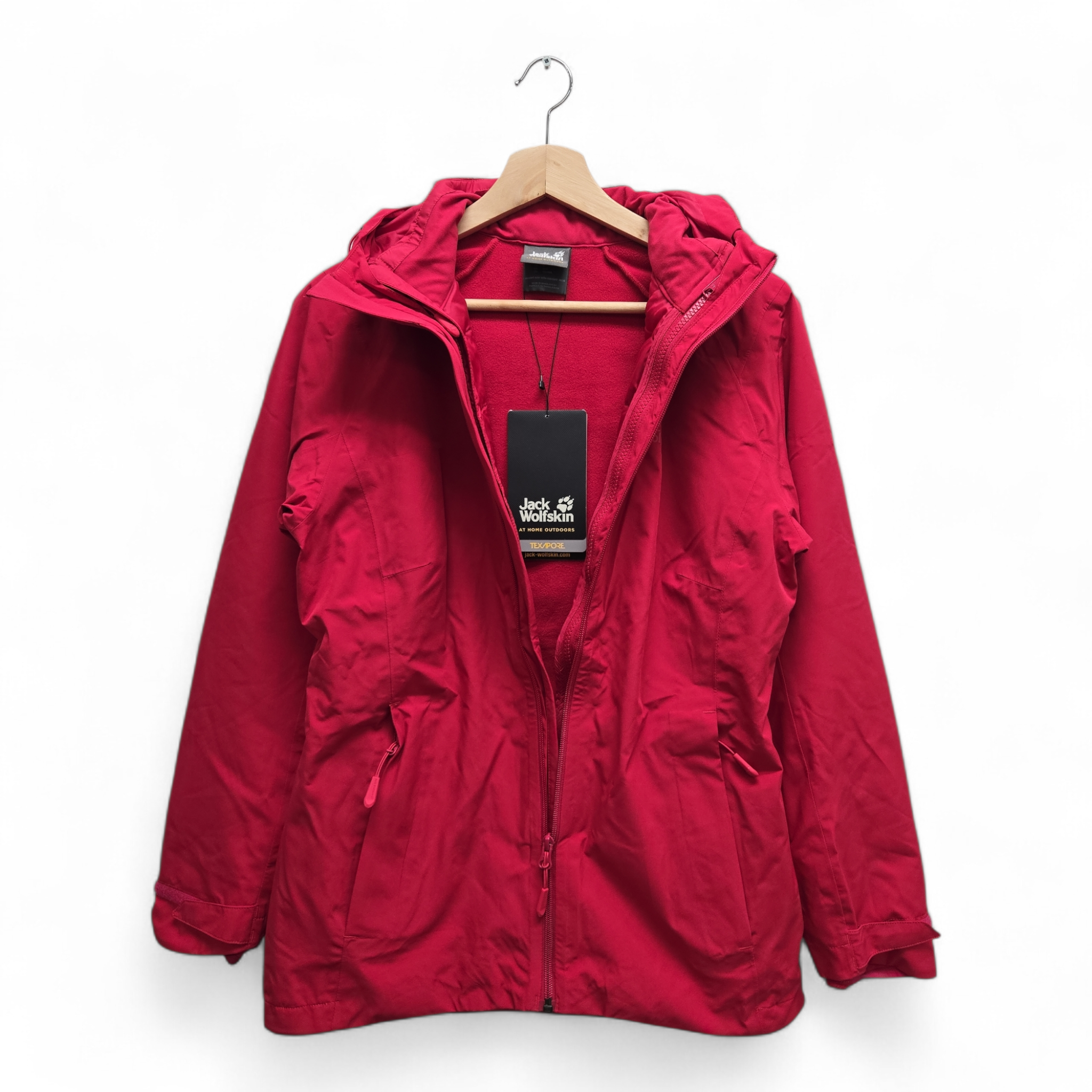 Jack Wolfskin Women’s Glaabach 3-in-1 Jacket Small Red NWT