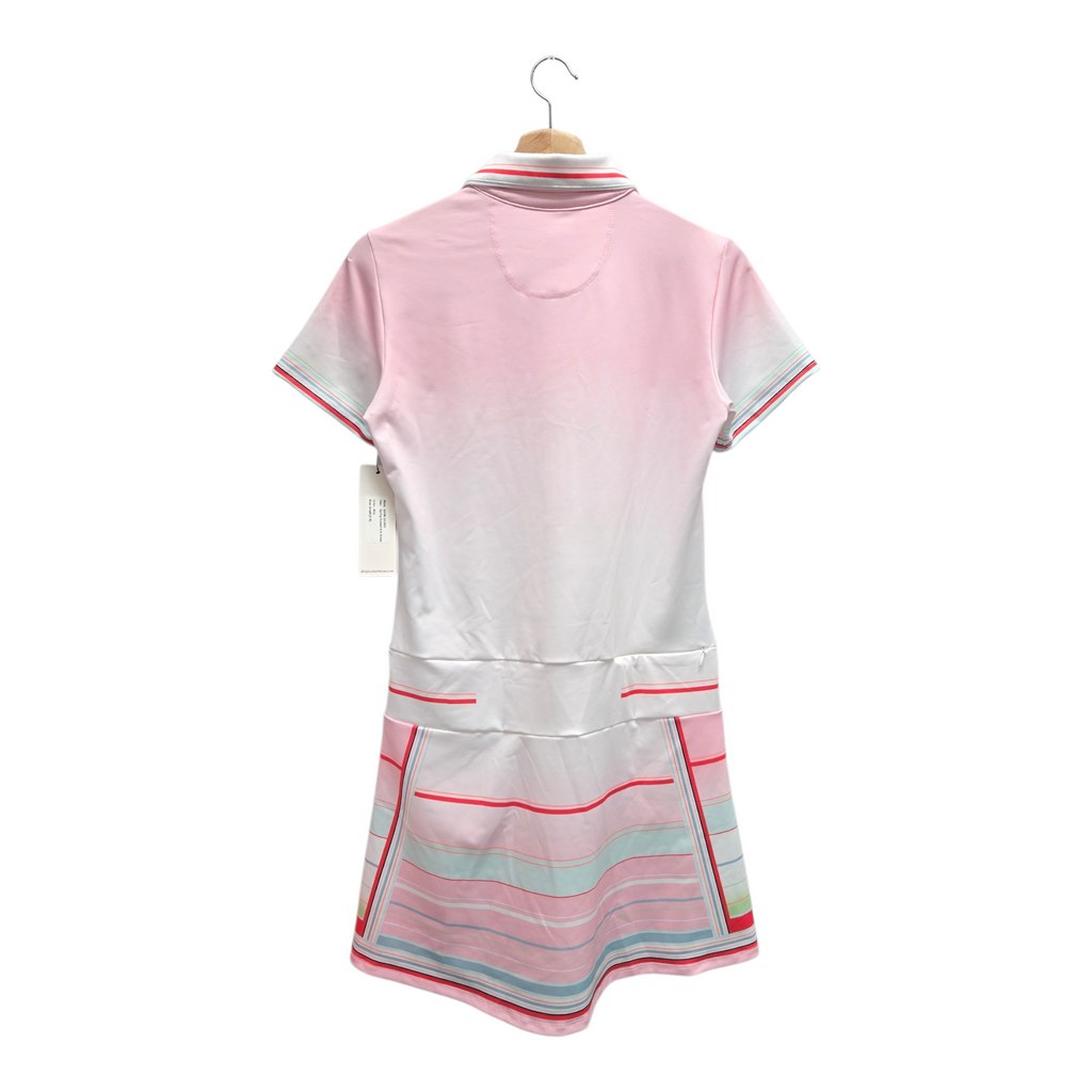 Lucky In Love Women’s Spring Sunset Striped Golf Dress Small Multicolor NWT