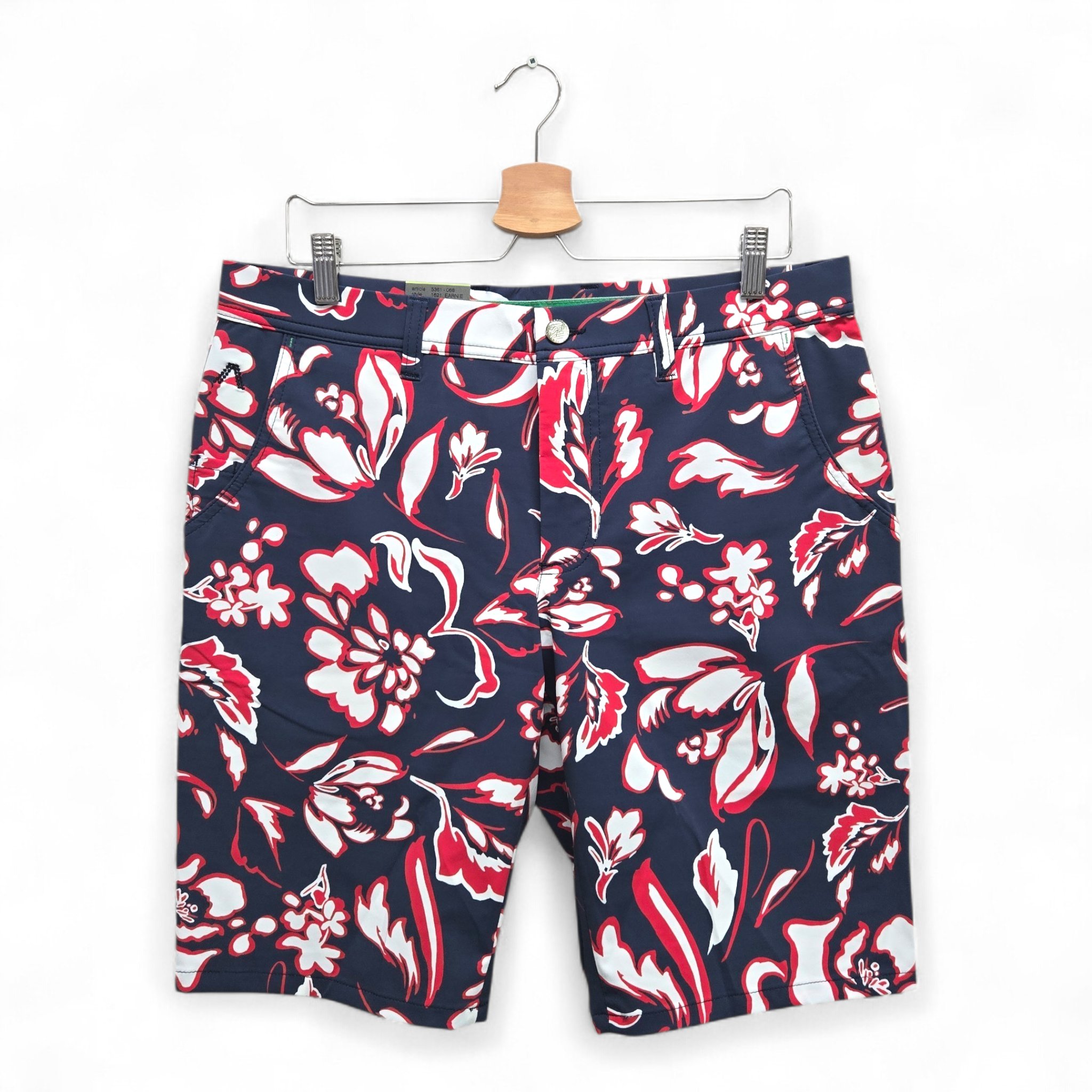 Alberto Men's Earine Floral Regular Fit Golf Shorts Size 34 Multicolor NWT