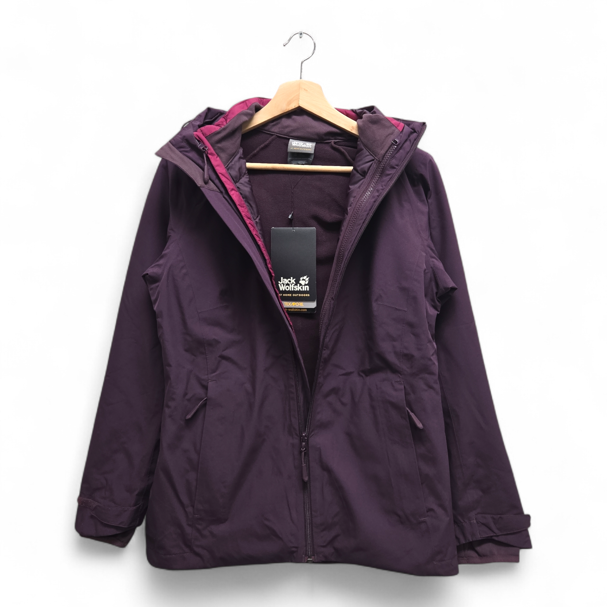 Jack Wolfskin Women’s Glaabach 3-in-1 Jacket Small Purple NWT