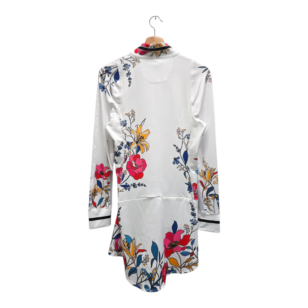 Lucky In Love Women’s Lucky Bloom Long Sleeve Golf Dress Small Multicolor NWT