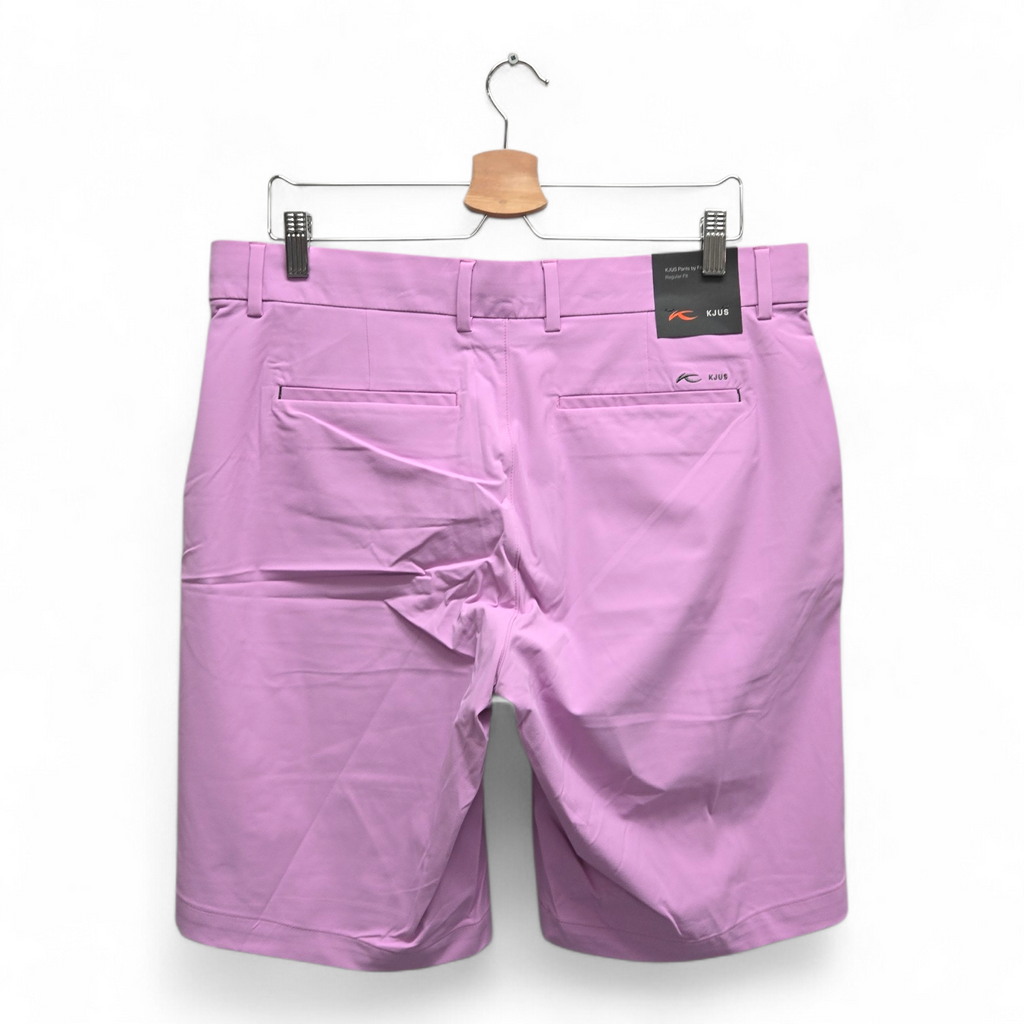 Kjus Men's Iver Regular Fit Solid Golf Shorts Size 38 Purple NWT