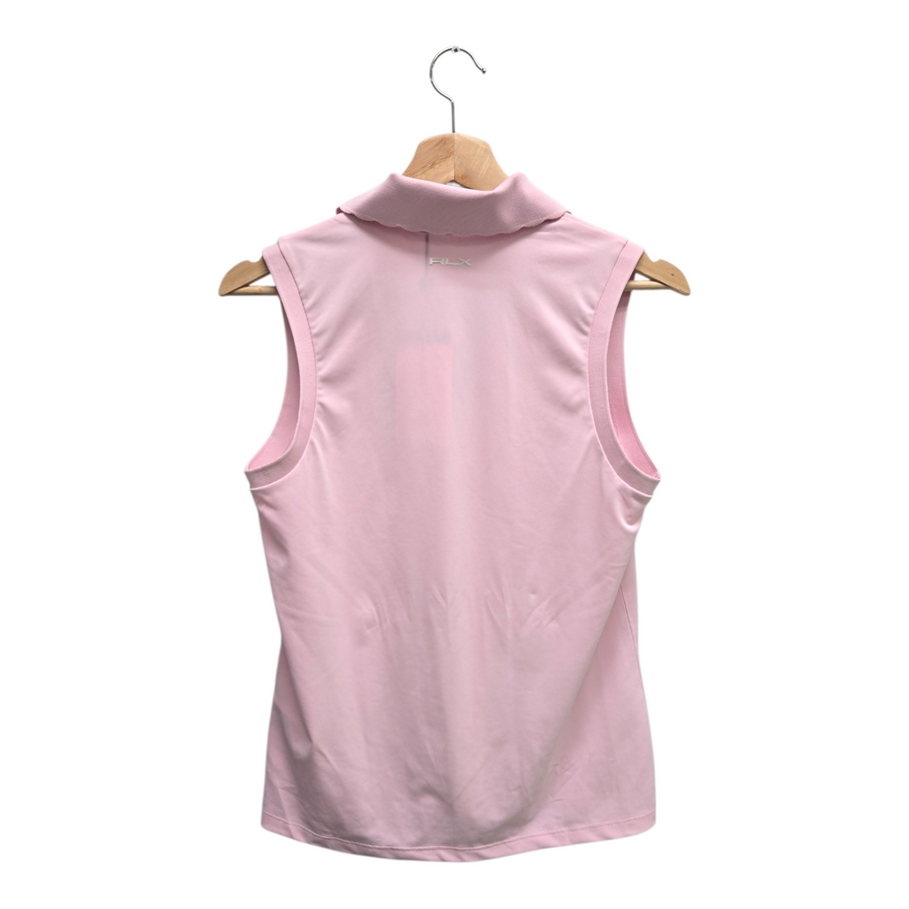 Ralph Lauren RLX Women’s Tailored Fit Solid Sleeveless Golf Shirt Small Pink NWT