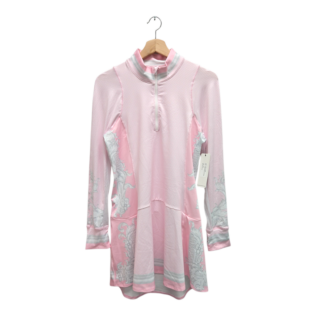 Lucky In Love Women’s Peony Piazza Long Sleeve Golf Dress Small Multicolor NWT