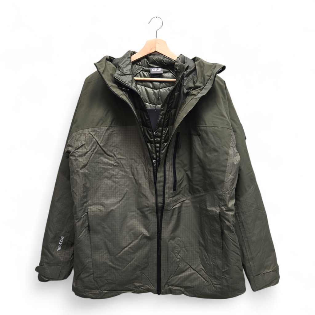 Jack Wolfskin Men's Athletic 5-in-1 Winter Jacket Medium Green NWT