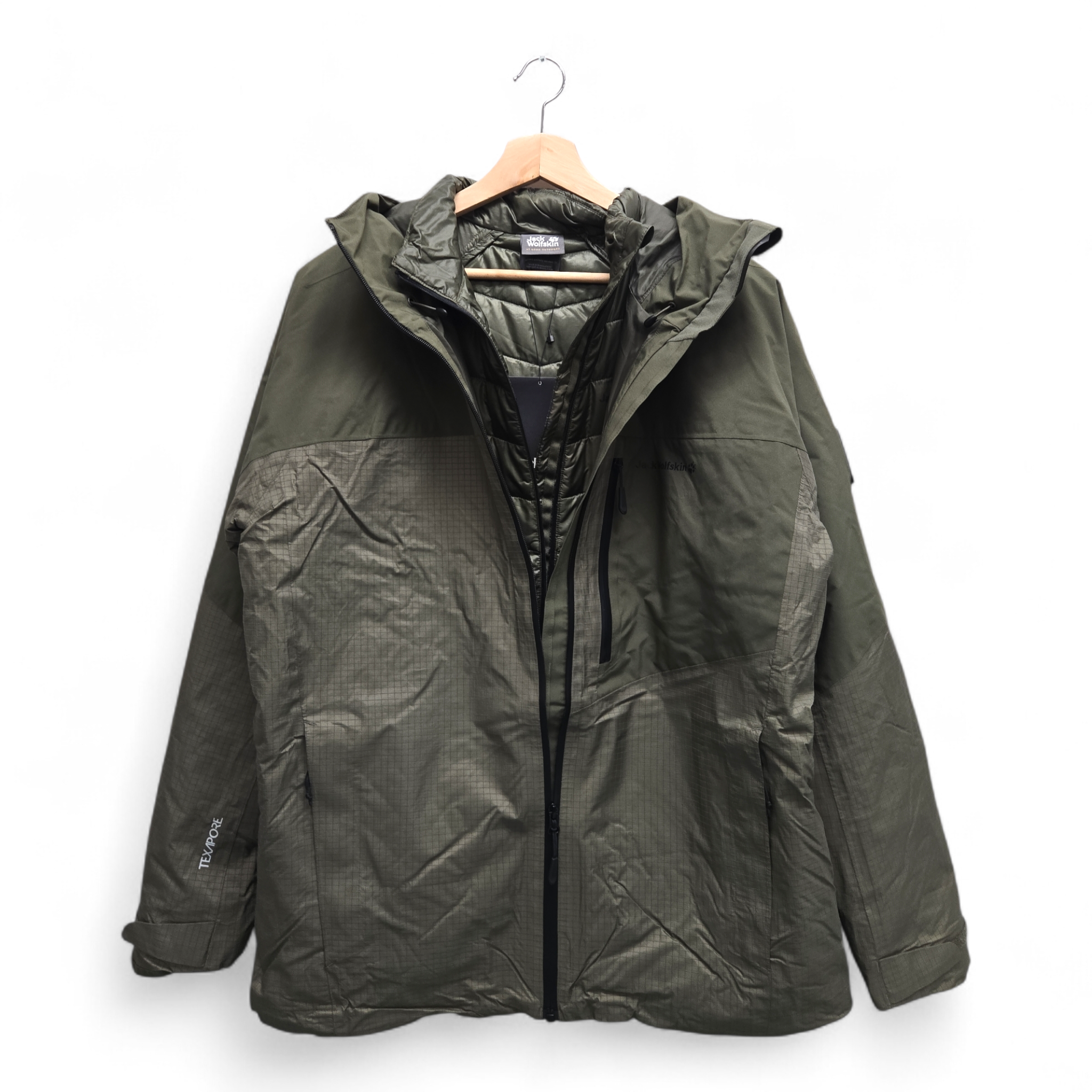 Jack Wolfskin Men's Athletic 5-in-1 Winter Jacket Medium Green NWT