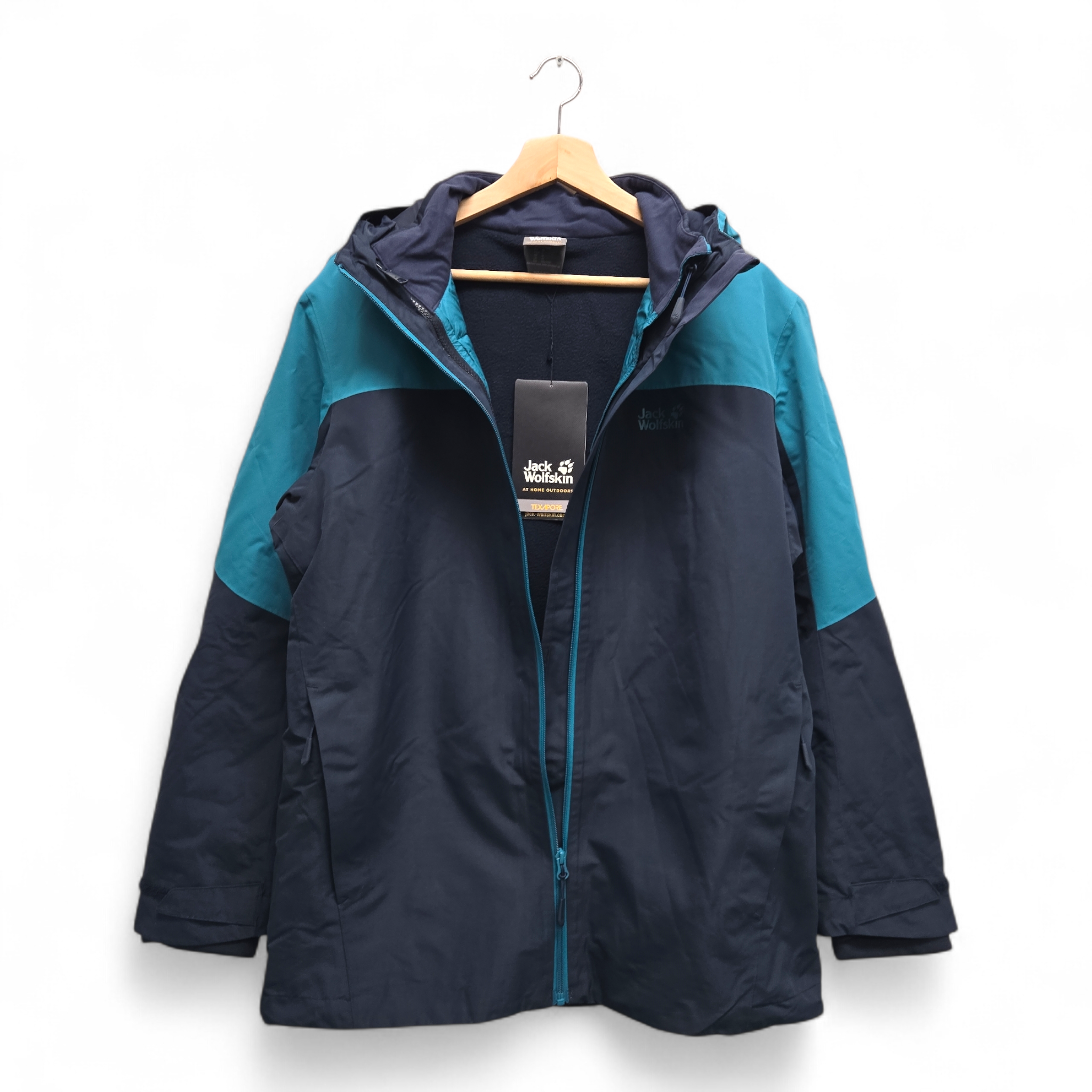 Jack Wolfskin Men's Glaabach 3-in-1 Jacket Medium Blue NWT