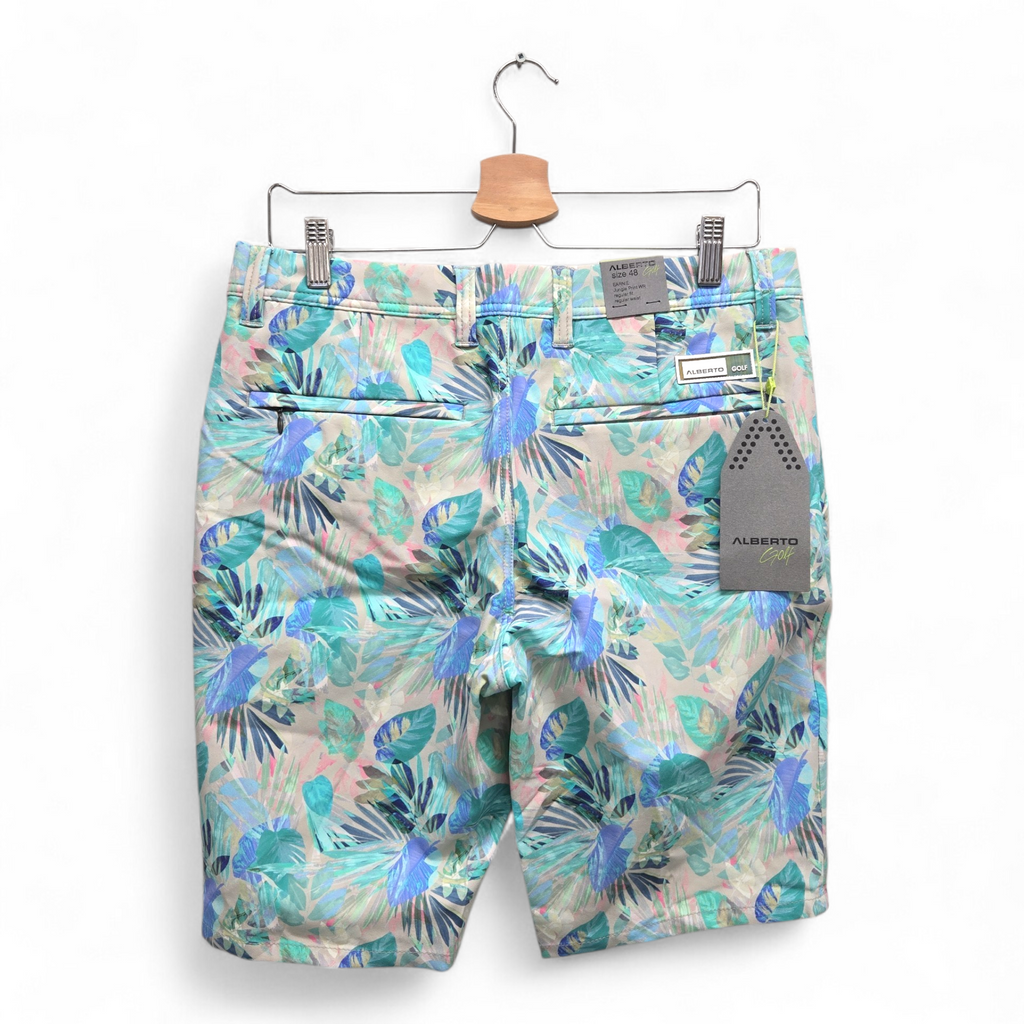 Alberto Men's Earine Jungle Print Regular Fit Golf Shorts Size 33 Multicolor NWT