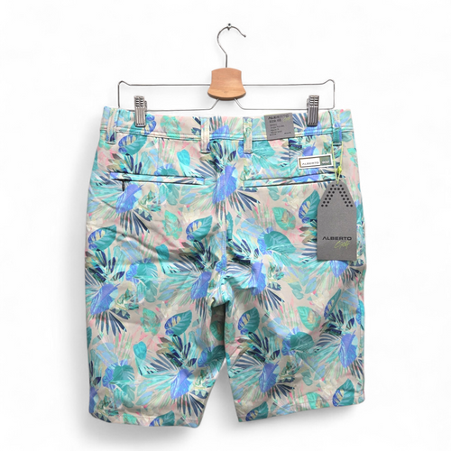 Alberto Men's Earine Jungle Print Regular Fit Golf Shorts Size 33 Multicolor NWT