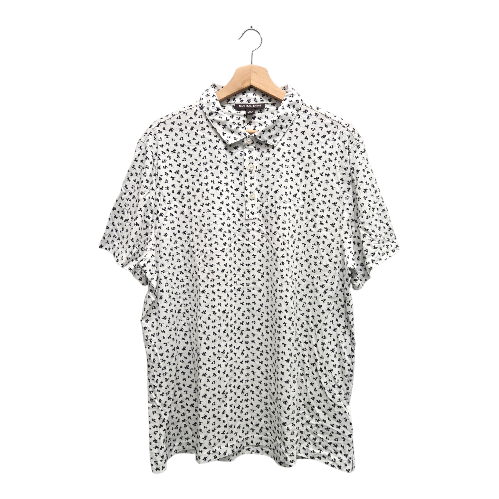Michael Kors Men’s Field Printed Golf Polo Shirt XL Multicolor NWT